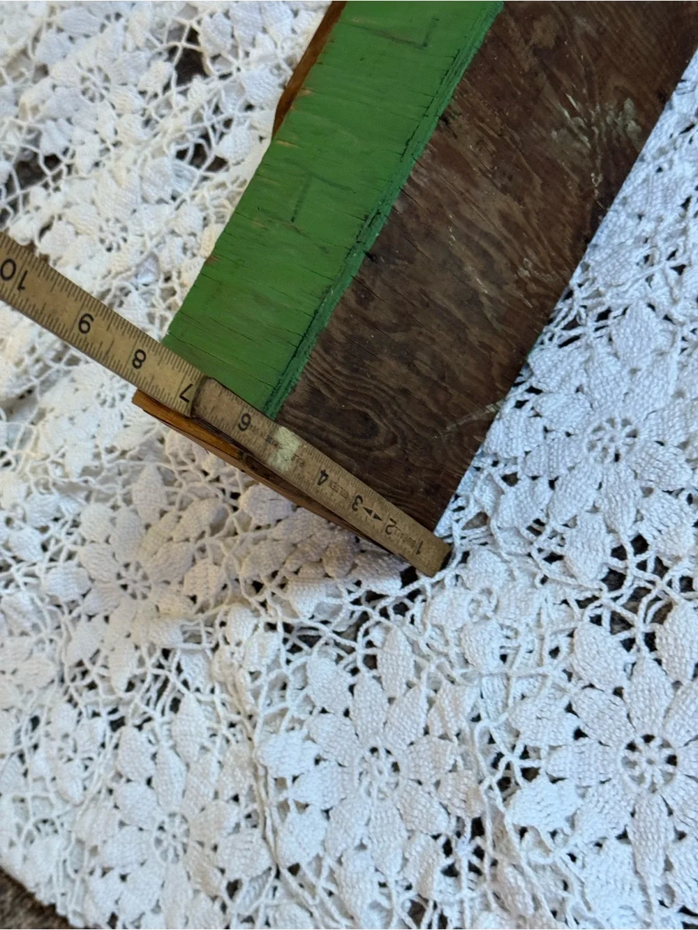 Vintage Wooden Plaster Float Green Primitive Carpenter Tool Farmhouse Decor